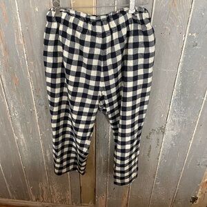 Casey Casey Black and White Buffalo Check Straight Leg Pants